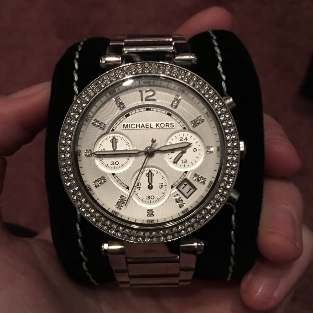 Michael Kors Parker Silver Toned Watch